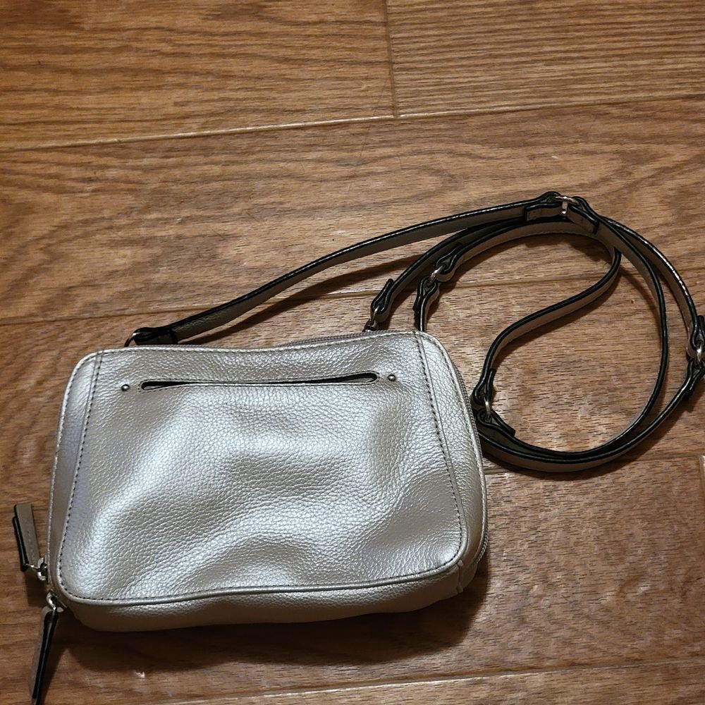 Tignanello Metallic Silver Convertible Crossbody Bag - Picture 11 of 11